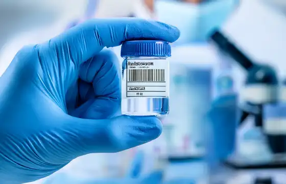 Etiqueta con código de barras en cassette de patología